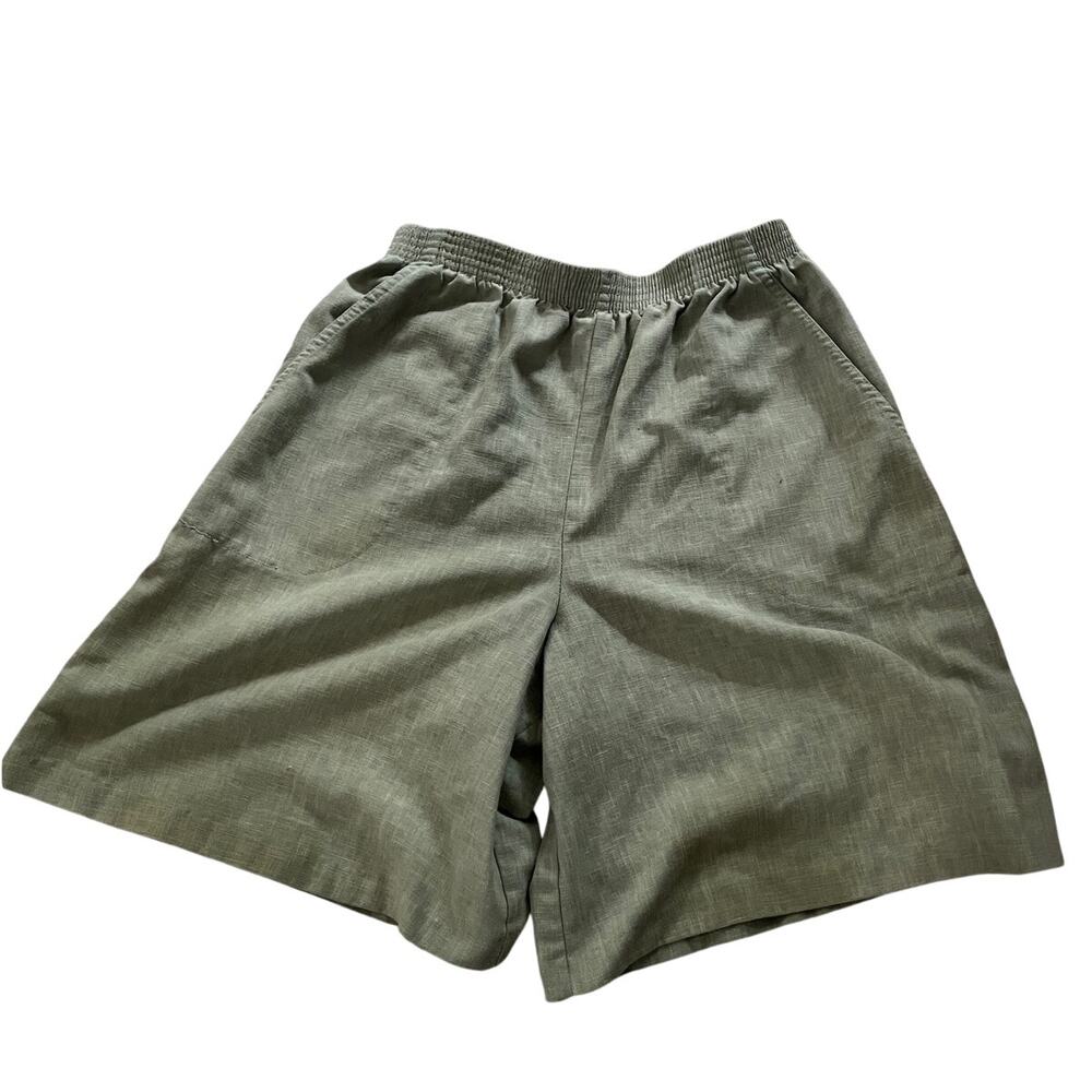 Vintage high rise linen like shorts size med